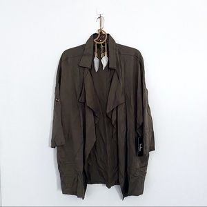 Oversized lucky break olive jacket